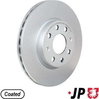 Imagem de JP GROUP 1263106400 Disco de travão Eixo dianteiro 257 22 4 ventilado revestido FIAT: Grande Punto Hatchback, Evo III Hatchback
