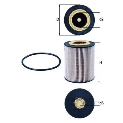 Imagem de MAHLE ORIGINAL KX 267D Filtro de Combustível Cartucho filtrante