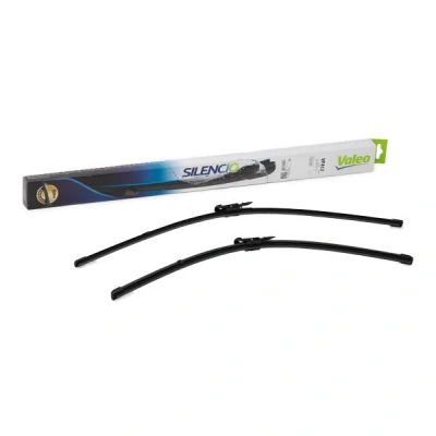 Imagem de Escova do limpa vidros Valeo Silencio X.trm, Flat Blade Set 574325 à frente Sem armação Top Lock MERCEDES BENZ: Classe A, B