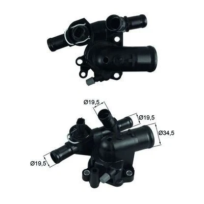 Imagem de MAHLE ORIGINAL TI 248 83 Termóstato, líquido de refrigeração com junta OPEL: Vivaro A Van, Combi, RENAULT: TRAFIC 2 Kasten