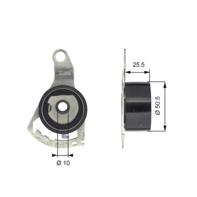 Imagem de GATES FleetRunner Micro V Stretch Fit T43056 Rolo tensor, correia dentada FORD: Fiesta Mk4 Van