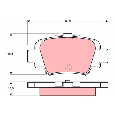 Imagem de TRW GDB1060 Jogo de pastilhas para travão disco não preparado indicador aviso desgaste NISSAN: MICRA 2