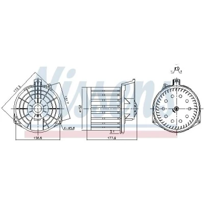 Imagem de NISSENS 87549 Ventilador do Habitáculo sem regulador integrado