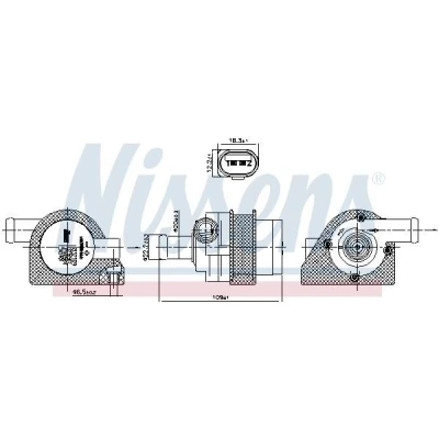Imagem de NISSENS 832109 Bomba de água elétrico VOLKSWAGEN: Scirocco III, GOLF 5, 6, SEAT: Ibiza 4, Leon II Hatchback, 4 ST, AUDI: A3 Hatchback