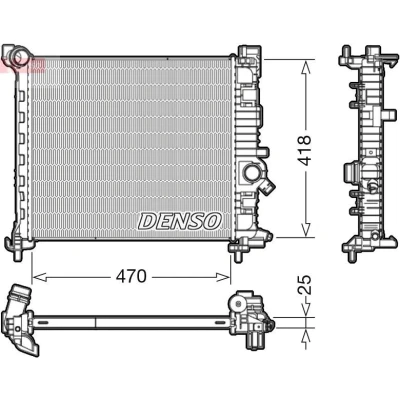 Imagem de DENSO DRM20114 Radiador, arrefecimento do motor 470 428 25