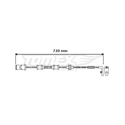 Imagem de TOMEX brakes TX 30 39 Sensor de Desgaste Pastilha Freio Eixo dianteiro OPEL: Astra G CC, Zafira A