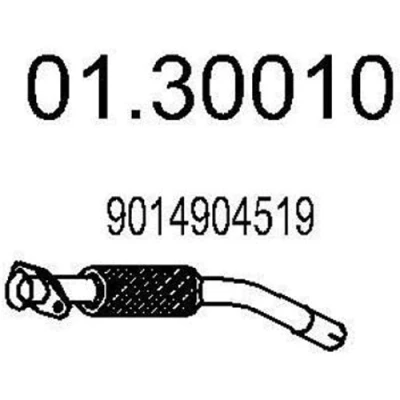 Imagem de MTS 01.30010 Tubo de escape 620 traseira para a panela