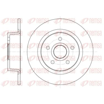 Imagem de REMSA 6863.00 Disco de travão Eixo traseiro 278, 278 11 5 cheio FORD: Transit Connect V408 Van, Mk1 Mk2 Carrinha