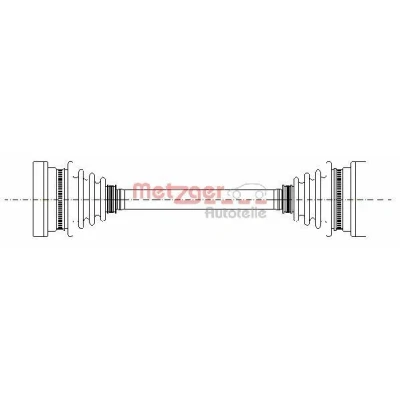 Imagem de METZGER 7210026 Veio de transmissão Eixo traseiro esquerdo, direito 540