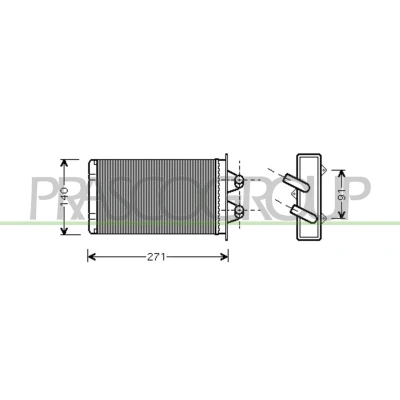 Imagem de PRASCO FT017H001 Radiador Quente com tubagem FIAT: Cinquecento