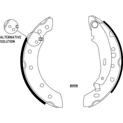 Imagem de HELLA 8DB 355 002 771 Maxilas de travão 203,2 38 com alavanca do mão PEUGEOT: 206 Hatchback, Van, SW