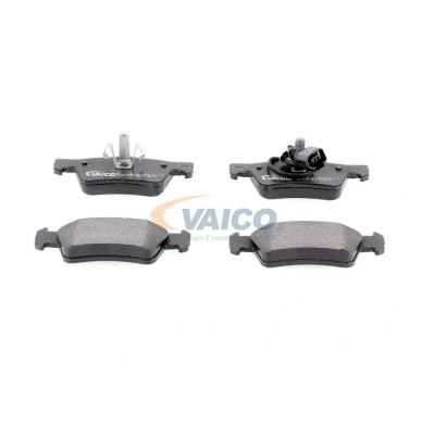 Imagem de VAICO V10 0763 Jogo de pastilhas para travão disco Q+, original equipment manufacturer quality Eixo traseiro incl. contacto aviso desgaste