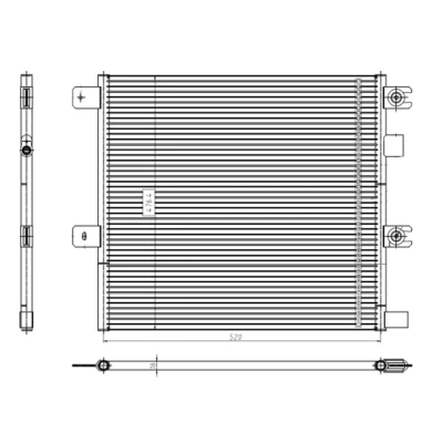 Imagem de NRF Easy Fit 350504 Condensador com retentor 17,1 14,1 Alumínio 520
