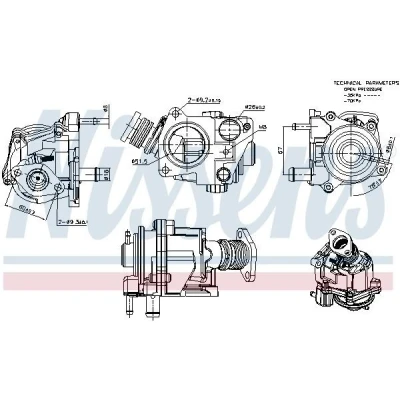 Imagem de NISSENS 98424 Válvula EGR sem radiador da recirculação dos gases de escape FIAT: Ducato III Van, Camião plataforma / Chassis