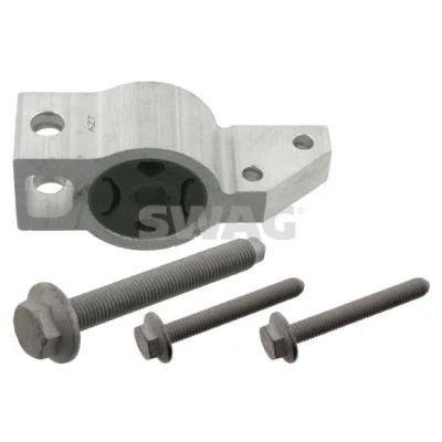 Imagem de SWAG 32 93 2542 Casquilho de Braço Suspensão com material fixação Eixo dianteiro, lado esquerdo, em baixo, traseira Borracha VOLKSWAGEN: Golf 5