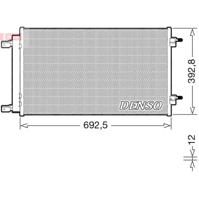 Imagem de DENSO DCN20047 Condensador com secador OPEL: Astra K Sports Tourer