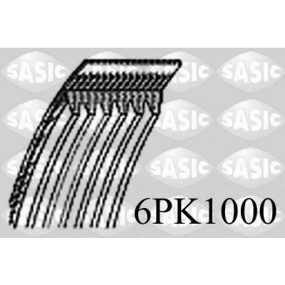 Imagem de SASIC 6PK1000 Correia trapezoidal estriada 1000mm 6 BMW: 1 Hatchback, X1, 5 Touring, PEUGEOT: 307 Carrinha, 407 SW, SEAT: Ibiza 4
