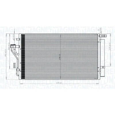 Imagem de MAGNETI MARELLI 350203848000 Condensador com secador 675x392x16 392 675 16
