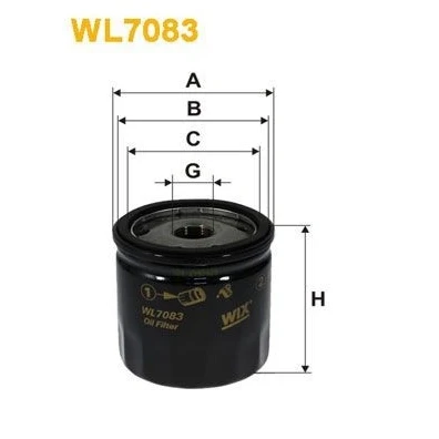 Imagem de Filtros de óleo wix filters wl7083