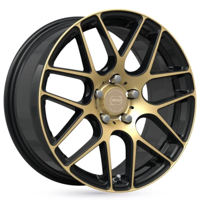 Imagem de Jante de alumínio infiny trekk 7.5x17 5x114.3 et40 bronze polido com face preta