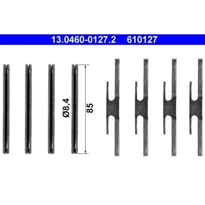 Imagem de ATE 13.0460 0127.2 Kit de acessórios, pastilhas travão OPEL: Corsa A CC, Van, Kadett E CC