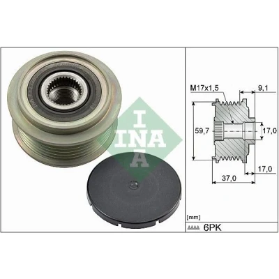 Imagem de INA 535 0035 10 Polia Roda Livre do Alternador 37 Ferramenta especial necessária para a montagem