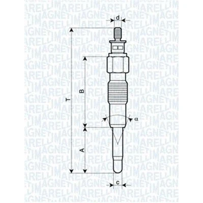 Imagem de MAGNETI MARELLI 062900040304 Vela incandescente 11V 10A M10X1 IVECO: DAILY 2 Pritsche/Fahrgestell