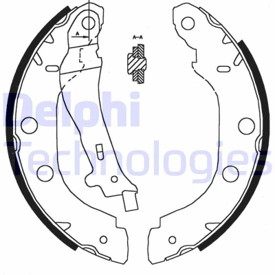 Imagem de DELPHI LS1828 Maxilas de Travão 229 42 RENAULT: Kangoo I Express, I, NISSAN: Primera Hatchback, Sedan