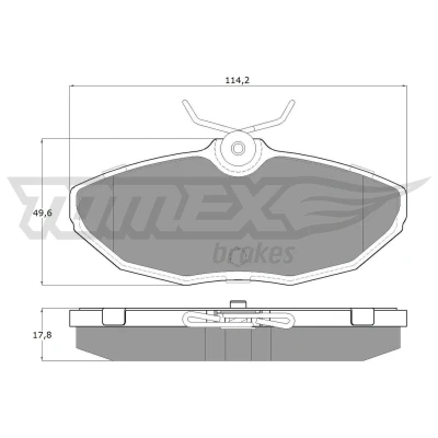 Imagem de TOMEX brakes TX 19 54 Jogo de pastilhas para travão disco Eixo traseiro não preparado indicador aviso desgaste JAGUAR: S Type