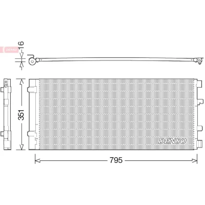 Imagem de DENSO DCN23037 Condensador com secador 795x351x16 R 134a 795 RENAULT: MASTER 3 Bus, Kasten