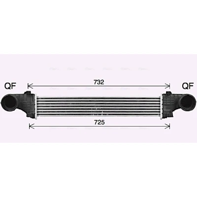 Imagem de Radiador do ar de sobrealimentação AVA QUALITY COOLING MS4726