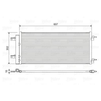 Imagem de VALEO 822626 Condensador com secador Alumínio 302 OPEL: Astra K Sports Tourer