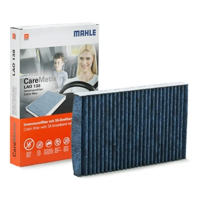 Imagem de MAHLE ORIGINAL LAO 138 Filtro, ar do habitáculo Filtro de carvão ativado, Com efeito antialérgico, antibacteriano 285,0 177 29,0 CST4624