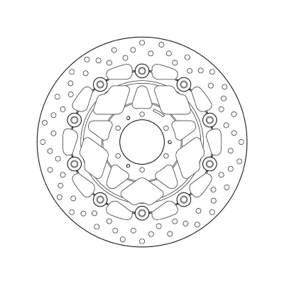 Imagem de BREMBO disco de travão Serie Oro à frente 296mm 5mm 6 perfurado, duas peças, flutuante 78B40825 Discos