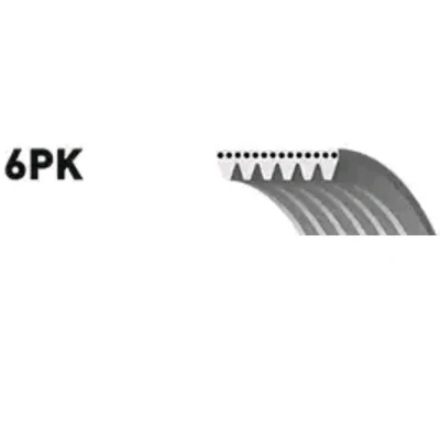 Imagem de GATES 6PK1420 Correia trapezoidal estriada 1420 6 Poliéster, EPDM (borracha de etileno propileno dieno) FleetRunner Micro V