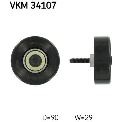 Imagem de SKF VKM 34107 Polia de Desvio com material fixação FORD: Focus Mk1 Hatchback, Carrinha, FIESTA 4
