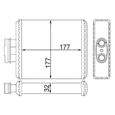 Imagem de MAHLE ORIGINAL AH 75 000S Radiador Quente SEAT: Ibiza 3, VOLKSWAGEN: Polo IV Hatchback, SKODA: Fabia I 1 Combi