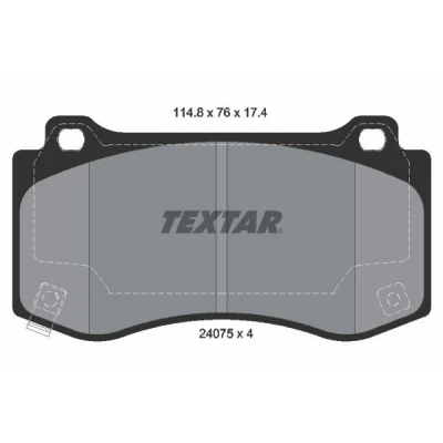 Imagem de TEXTAR 2407501 Jogo de pastilhas para travão disco com avisador sonoro desgaste DODGE: Charger VII, Challenger Coupe, CHRYSLER: 300C Sedan