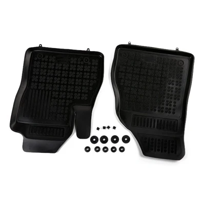 Imagem de REZAW PLAST 201209P Conjunto de tapete chão Borracha à frente 2 preto medida FIAT: Fiorino III Van / Carrinha, PEUGEOT: Bipper