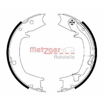 Imagem de METZGER MG 204 Maxilas de Travão Mão Eixo traseiro esquerdo, direito HYUNDAI: Trajet