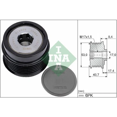 Imagem de INA 535 0281 10 Polia Roda Livre do Alternador Ferramenta especial necessária para a montagem