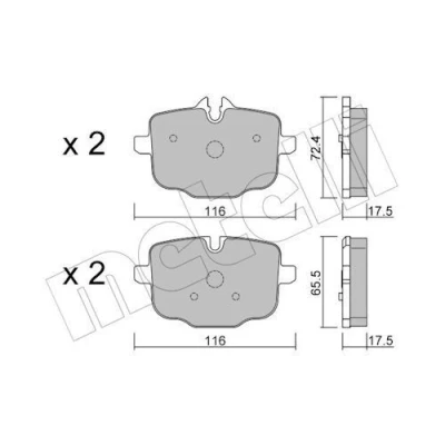 Imagem de METELLI 22 0921 0 Jogo de pastilhas para travão disco preparado indicador aviso desgaste BMW: 5 Touring, Sedan, Touring