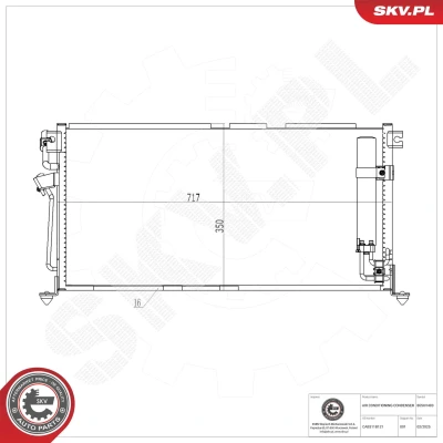Imagem de ESEN SKV 86SKV483 Condensador com secador Alumínio 717mm