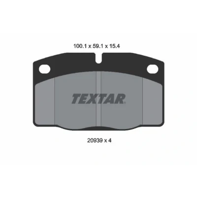 Imagem de TEXTAR 2093903 Jogo de pastilhas para travão disco não preparado indicador aviso desgaste OPEL: Corsa A TR, CC, Van