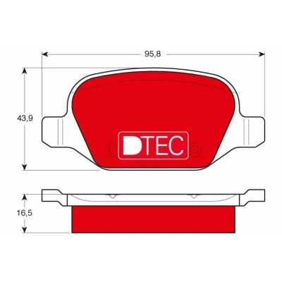 Imagem de TRW DTEC COTEC GDB1396DTE Jogo de pastilhas para travão disco ALFA ROMEO: 147, 156 Sportwagon, Sedan, LANCIA: Lybra Carrinha, FIAT: Linea