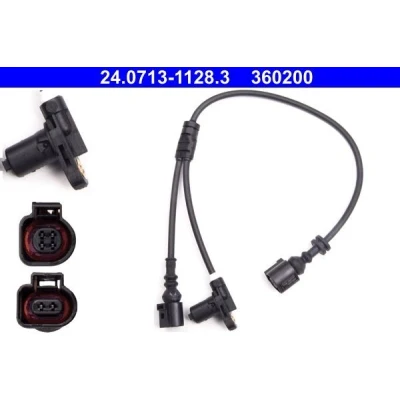 Imagem de ATE 24.0713 1128.3 Sensor de ABS 474 preparado para indicador aviso desgaste VOLKSWAGEN: Sharan I, SEAT: Alhambra FORD: Galaxy Mk1 MPV