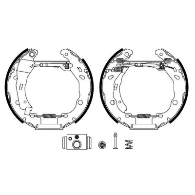 Imagem de TEXTAR 84083200 Maxilas de travão 203,2 39 com cilindro roda, elemento regulação RENAULT: CLIO 4, 2, 2 Kasten