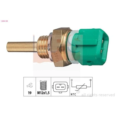 Imagem de EPS 1.830.149 Sensor da Temperatura do Líquido de Refrigeração Made in Italy OE Equivalent verde CITROËN: Saxo Hatchback, Xantia Carrinha