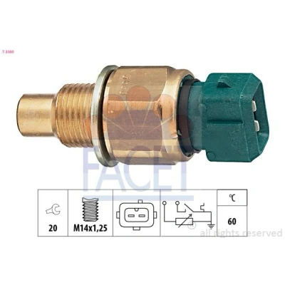 Imagem de FACET 7.3560 Sensor da Temperatura do Líquido de Refrigeração Made in Italy OE Equivalent