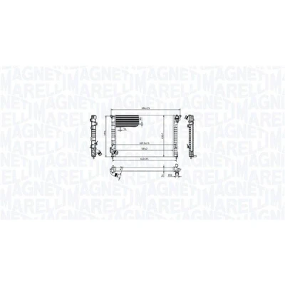 Imagem de MAGNETI MARELLI 350213212700 Radiador, arrefecimento do motor 575 398 34 Aletas de refrigeração unidas mecanicamente MINI: Hatchback